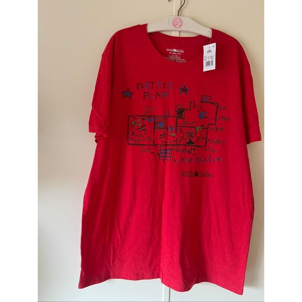 Home Alone Battle Plan Christmas T-Shirt Size 2X NEW - Picture 2 of 7
